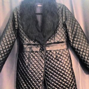 (New) Puffer Fur Dress Coat